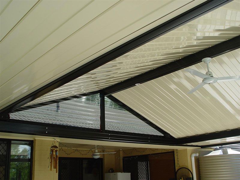 Spanplus 500 in situ on a patio roof as seen from underneath