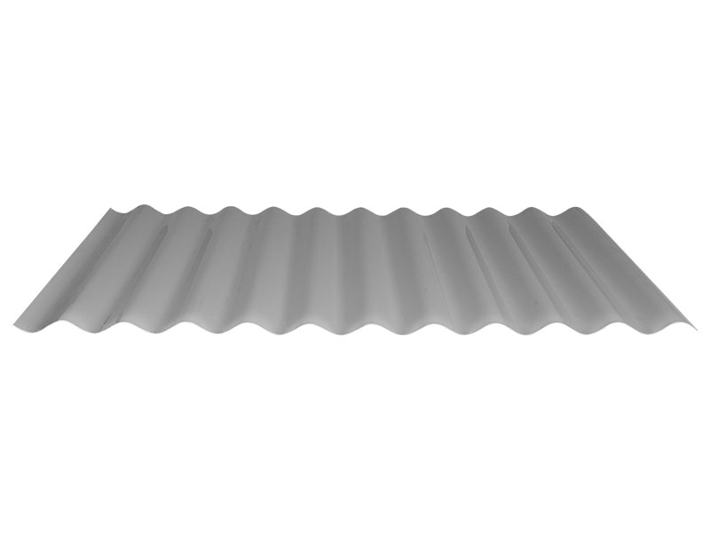 Render of a sheet of Corodek Colorbond fencing in greyscale.