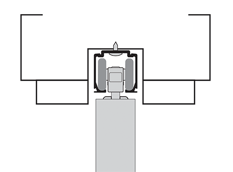 Drawing detail of roller hardware