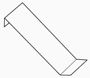 Line drawing of a hookover standard flashing from Metroll