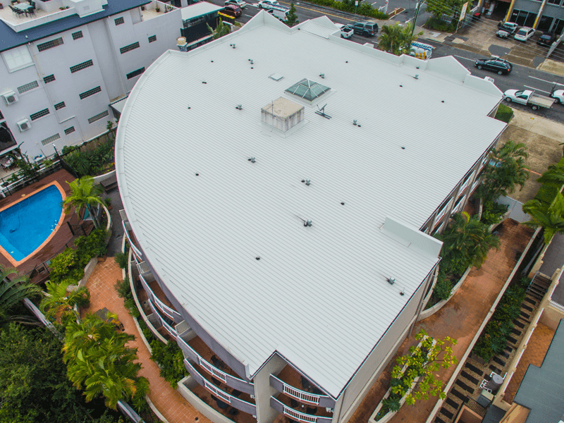 metlok concealed fix roofing on apartment building