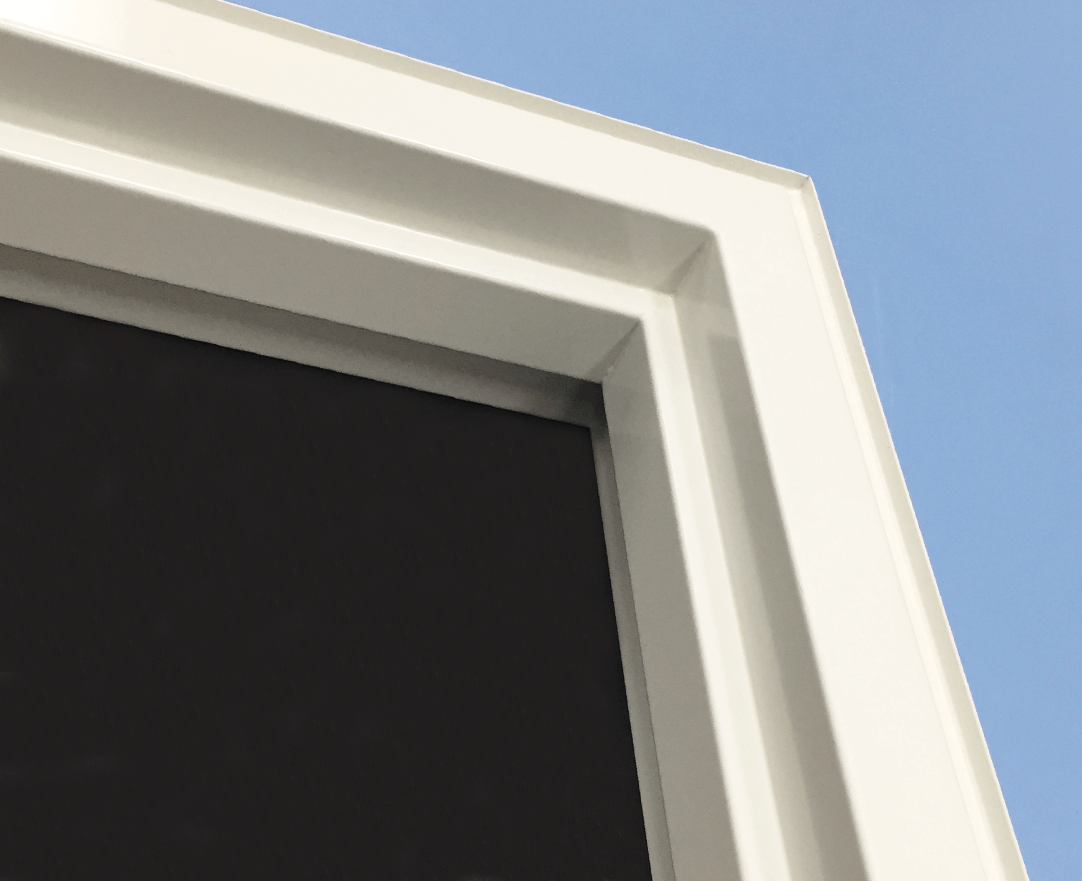 Metroll Shadow Line Door Frame in situ - side view