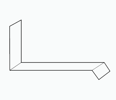 Line drawing of a standard apron barge from Metroll