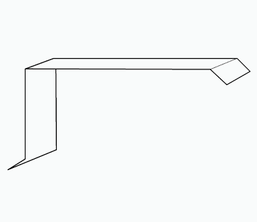 Line drawing of a standard barge flashing from Metroll