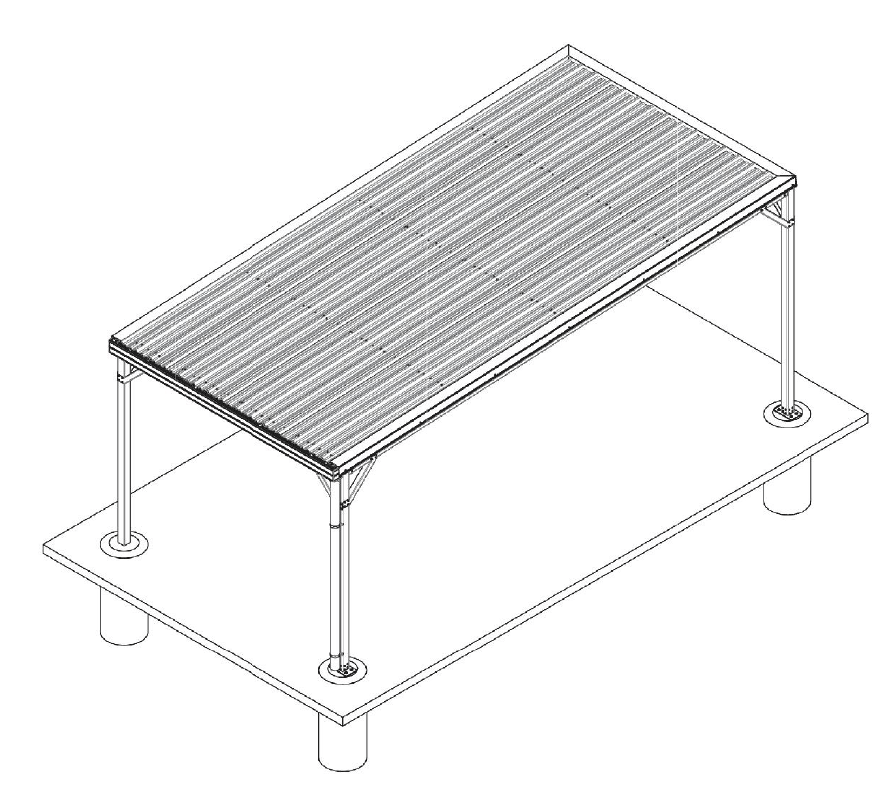 Graphic showing elements of the terrain carport