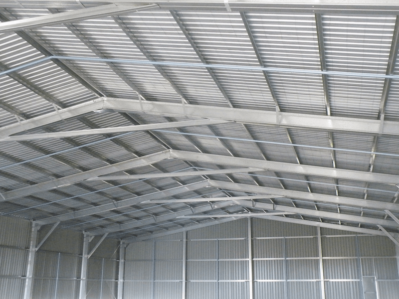 Photo of Trimclad installed as roofing and walling in a large industrial shed.