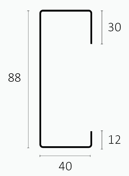 Line drawing of a Unispan section